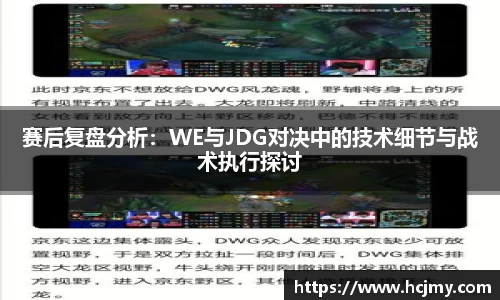 赛后复盘分析：WE与JDG对决中的技术细节与战术执行探讨